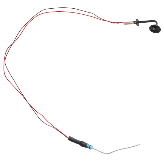 Lampione da campagna micro in metallo mini 1 cm con led 12V