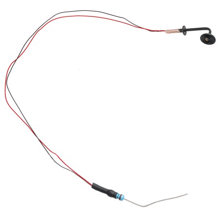 Micro country-style streetlight in mini metal 1 cm with 12V