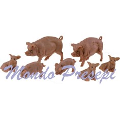 Bag for 6 pigs in patinated pvc - Cod. ZAM1