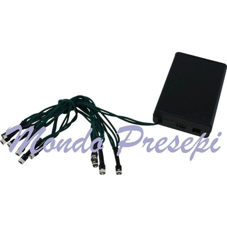 Serie 10 led a luce calda a batterie Mondo Presepi