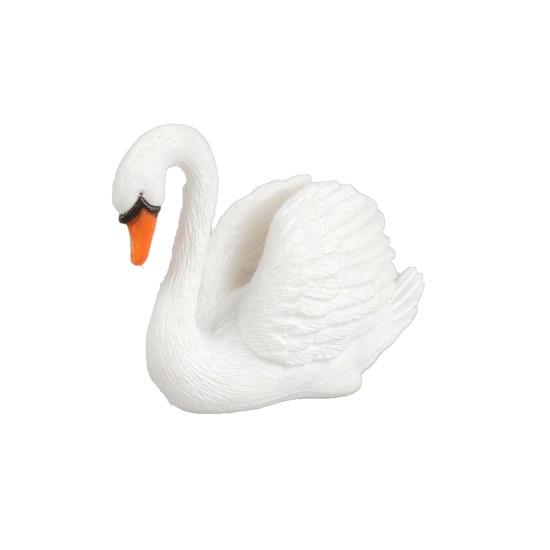 Conjunto de dos cisnes de PVC para estatuas de 9-10 cm para belén Mondo