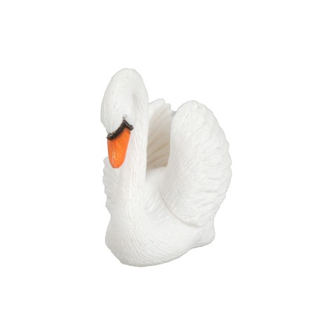 Conjunto de dos cisnes en PVC para estatuas de 9-10 cm
