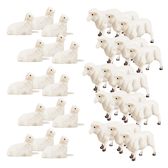 Conjunto de 30 ovejas de PVC para figuras de 7-8 cm