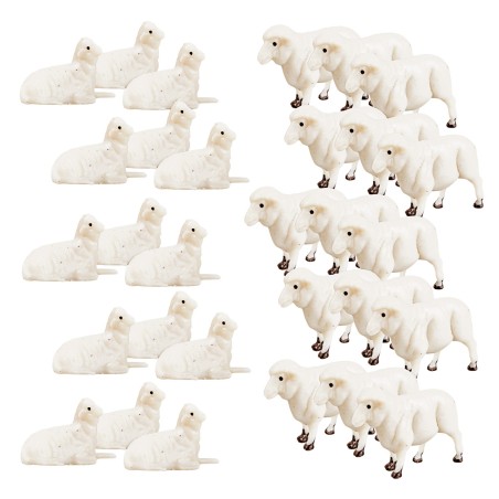 Conjunto de 30 ovejas de PVC para figuras de 7-8 cm