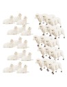 Set of 30 PVC sheep for 7-8 cm statues