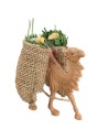 Cammello con due sacchi di juta in pvc per statue da 7-8 cm per