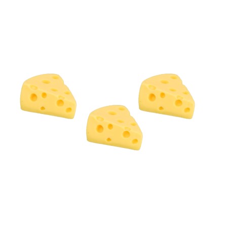 Set of three slices of cheese 1.5x1.2x0.6 cm h for Mondo nativity scene