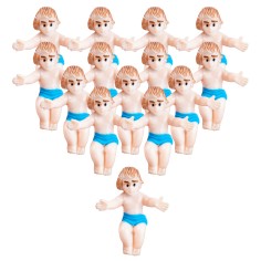 Set of 12 pieces of Baby Jesus 4 cm in PVC for Mondo Nativity Scene