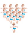 Conjunto de 12 piezas de Niño Jesús de 4 cm en PVC para el pesebre Mondo