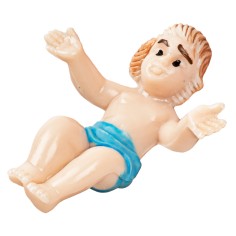 Set 12 pezzi di Gesù bambino 4 cm in pvc per presepe Mondo 2