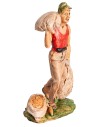 Hombre con tres sacos h 10 cm para belén Mondo Presepi