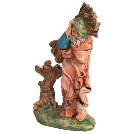 Falegname con fascina di legna sulle spalle h 10 cm per presepe