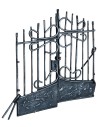 Cancello in metallo apribile cm 8x7,7 h per presepe Mondo