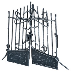 Metal gate openable cm 8x7.7 h for Mondo nativity scene 2