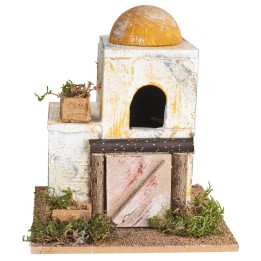 Arab house with side dome cm 15x15x18 h.