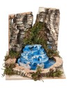 Cascata di montagna e lago per presepe cm 25x21x22 h per