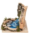 Cascata di montagna e lago per presepe cm 25x21x22 h per