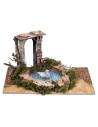 Pond with arch and two swans depth effect cm 24x15x12.5