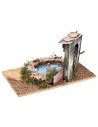 Estanque con arco y dos cisnes efecto profundidad cm 24x15x12,5