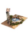 Estanque con arco y dos cisnes efecto profundidad cm 24x15x12,5