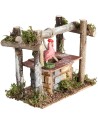 Pozzo con travi e gallo cm 13x7,5x12 h per presepe Mondo Presepi