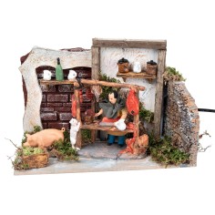 copia de Bottega con tienda y banco de pan cm 15x11,2x14,5 h para