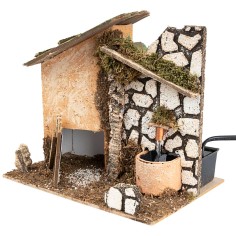 Fountain with storage with working pump cm 20x14x18 h 2