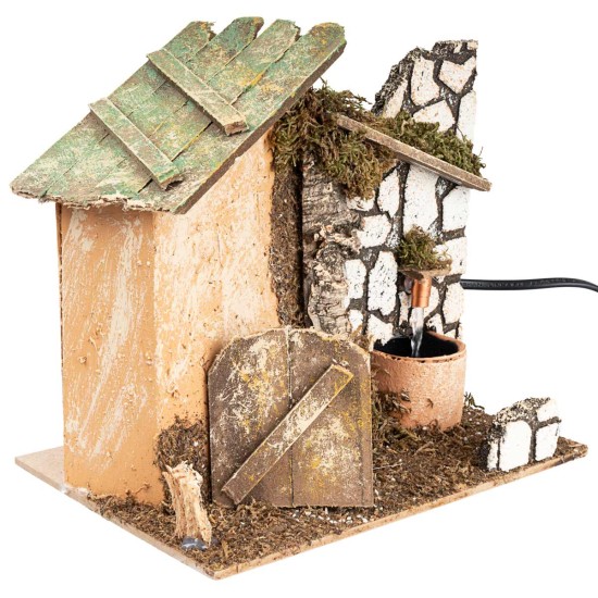 Fountain with storage with working pump cm 20x14x18 h