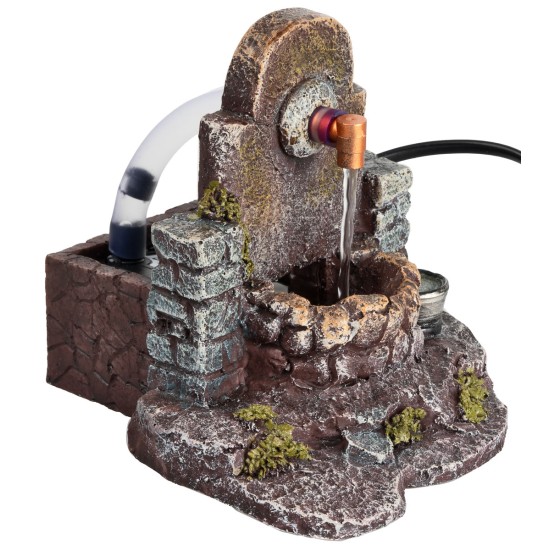 Working resin fountain 13.5x12x13 cm h for Mondo nativity scene