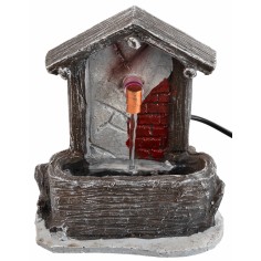 Fountain with a resin canopy, working, dimensions 11.5x11x12.6 cm h for