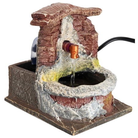 Fuente con cuenca redonda de resina funcional cm 12x9x11,8 h