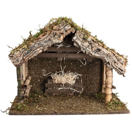 Cabaña para Natividad 30 cm 50x28x40 h para belén Mundo Pesebres