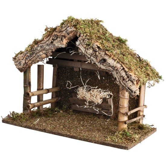 Nativity Hut 30 cm 50x28x40 h for Nativity Scene Mondo Presepi