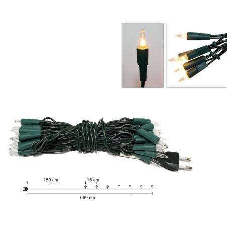 Catena 35 pisellini bianchi lineari 220v. 