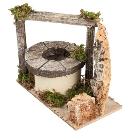 Pozo con vigas de madera cm 13x7,5x11 h para belén Mondo