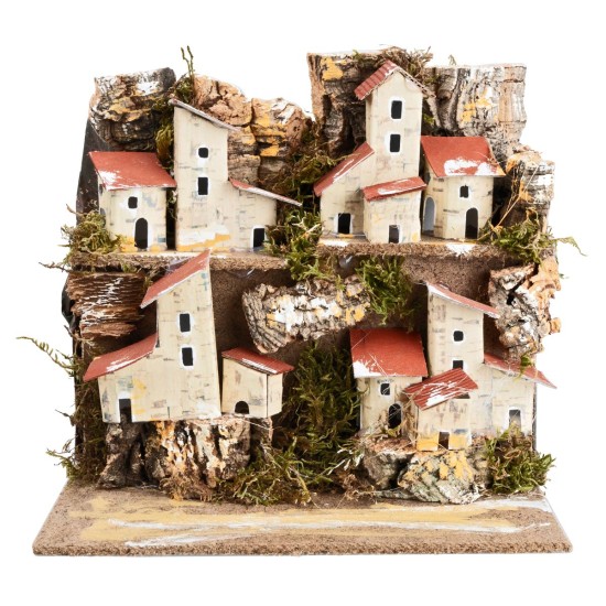 Paisaje de montaña cm 20x14,5x17,5 h para belén Mundo