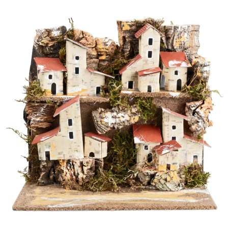 Paisaje de montaña cm 20x14,5x17,5 h para belén Mundo