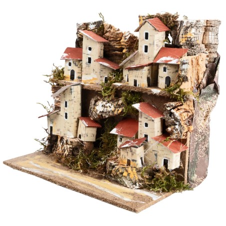 Paesaggio di montagna cm 20x14,5x17,5 h per presepe Mondo