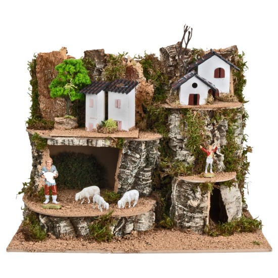 Escenario en varios niveles cm 43x24x32 h para belén Mondo Presepi