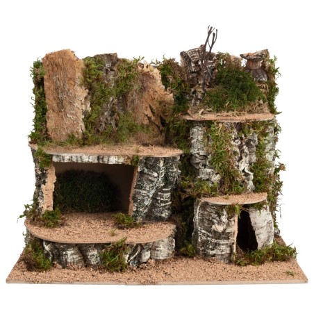 Scenario su più livelli cm 43x24x32 h per presepe Mondo Presepi