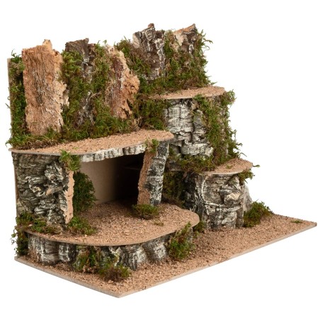 Scenario su più livelli cm 43x24x32 h per presepe Mondo Presepi