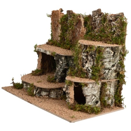 Scenario su più livelli cm 43x24x32 h per presepe Mondo Presepi