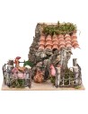 Enclosure with hens cm 13.5x7.5x10 h for nativity scene Mondo Presepi