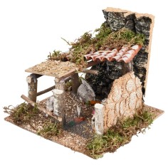 Recinto con conigli cm 15x15x13 h per presepe Mondo Presepi 2