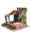 Recinto con maiali cm 15x15x13,5 h per presepe Mondo Presepi
