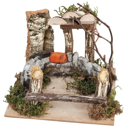 Recinto in pietra cm 15x15x13,5 h per presepe Mondo Presepi