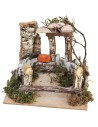 Stone enclosure cm 15x15x13.5 h for nativity scene Mondo Presepi