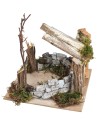 Stone enclosure cm 15x15x13.5 h for nativity scene Mondo Presepi