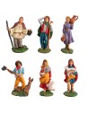 Set 6 artigiani serie 10 cm per presepe Mondo Presepi