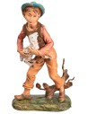 Shepherd with lamb in arms h 16 cm for Mondo nativity scene